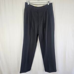 Brooks Brothers BROOKSEASE Vtg 90S Mens Charcoal Wool Pants 34L Israel 34x32